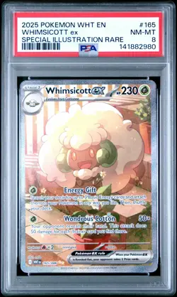 2025 Pokemon WHT EN Whimsicott EX #165/086 SIR PSA 8 - Image 1