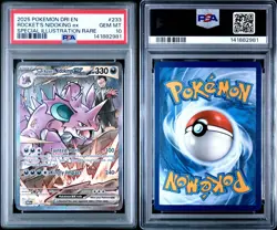 Pokemon 2025 Team Rocket's Nidoking ex 233 Full Art SIR Destined Rivals PSA 10 - Image 3