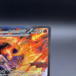 Pokemon Team Rocket's Moltres ex Full Art Holo 229/182 Destined Rivals Stamp - Image 3