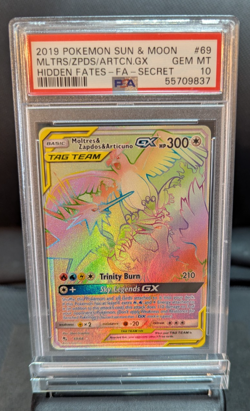 2019 Pokemon Sun & Moon Mltrs/Zpds/Artcn GX Hidden Fates-Fa Secret #69 PSA 10 - Image 1