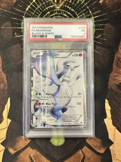 Pokemon Reshiram 113/114 Black & White Full Art PSA 1 - Image 1