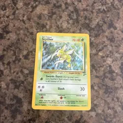 Pokemon Scyther 17/130 Base Set 2 Holo Rare - Image 1