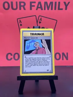 Blaine's Quiz #2 Trainer 111/132 Gym Challenge WOTC Pokemon TCG Uncommon 1999 NM - Image 1