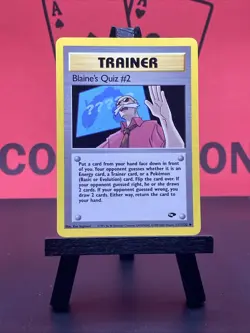 Blaine's Quiz #2 Trainer 111/132 Gym Challenge WOTC Pokemon TCG Uncommon 1999 NM - Image 2