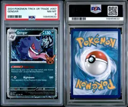 2024 POKEMON TRICK OR TRADEGENGAR 057 PSA 8 - Image 3