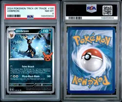 2024 POKEMON TRICK OR TRADE UMBREON 130 PSA 8 - Image 3