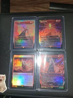 Final Fantasy MTG Japanese Foils: Nibelheim (Both Versions), Secret Lair, Fire - Image 1