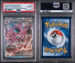 💎PSA 10💎 2025 POKEMON DESTINED RIVALS TEAM ROCKET'S NIDOKING EX 233 SIR - Image 3