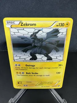 Pokemon TCG Zekrom Black and White 47/114 Holo Rare NM - Image 1