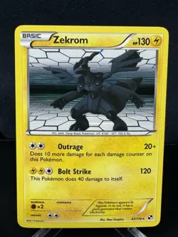 Pokemon TCG Zekrom Black and White 47/114 Holo Rare NM - Image 2