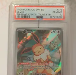 Pokemon Eevee 173 SVP: Scarlet & Violet Promo 50 HP Holo Basic PSA 10 - Image 1