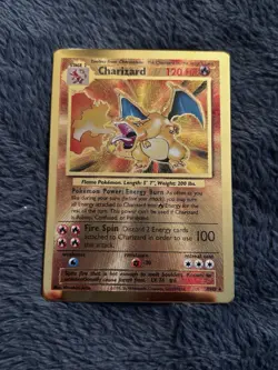 2021 Pokemon Celebrations Ultra Premium Collection Charizard Metal Gold - Image 2