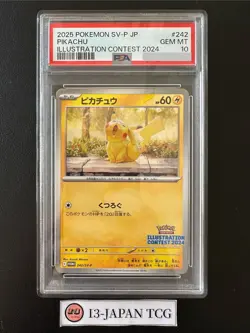 PSA 10 Pikachu 242/SV-P Pokemon Illustration Contest 2024 Promo Card Japanese - Image 1