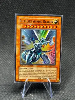 Yugioh Blue-Eyes Shining Dragon MOV-EN001 Super Rare Limited Edition LP - Image 1
