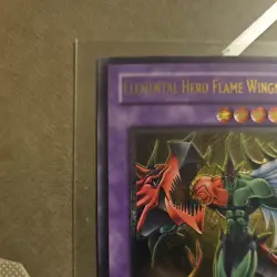 Yugioh Elemental Hero Flame Wingman TLM-EN035 Ultimate Rare 1st Edition - Image 2