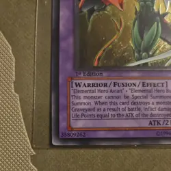 Yugioh Elemental Hero Flame Wingman TLM-EN035 Ultimate Rare 1st Edition - Image 3