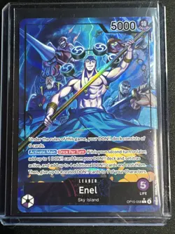 One Piece Adventure On Kami's Island Enel OP15-058 Leader Alt Art English - Image 1