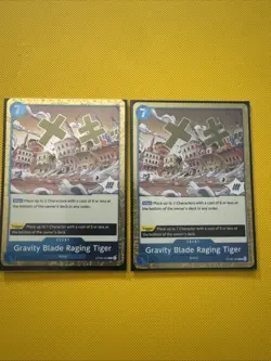 Gravity Blade Raging Tiger OP06-058 R x2 Playset One Piece Playable Cards - Image 1