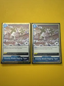 Gravity Blade Raging Tiger OP06-058 R x2 Playset One Piece Playable Cards - Image 2