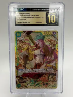 Jewelry Bonney One Piece CCG Legacy Master Secret Rare CGC 10 OP12-118 Japanese - Image 1