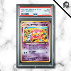 Pokemon Card Japanese - Light Slowbro #080 Japanese Neo 4 - PSA 8 NM-MINT - Image 1