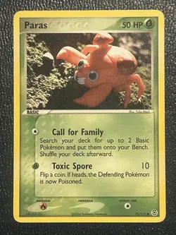 2004 Paras EX Fire Red and Leaf Green Pokemon Card 72/112 - Image 3