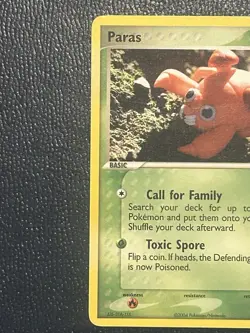 2004 Paras EX Fire Red and Leaf Green Pokemon Card 72/112 - Image 4