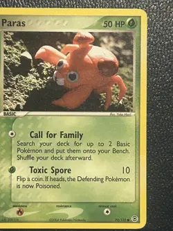 2004 Paras EX Fire Red and Leaf Green Pokemon Card 72/112 - Image 5