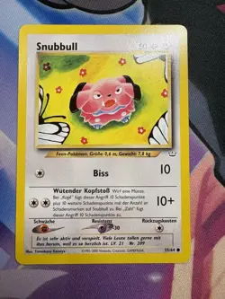 Snubbull 55/64 Neo Revelation Rare Vintage Pokemon Card Snubull - Image 1