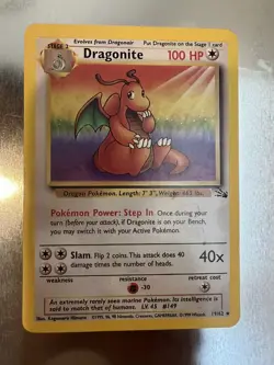 Rare 1st Edition Rainbow Dragonite Pokemon Card In Great Condition - Image 1