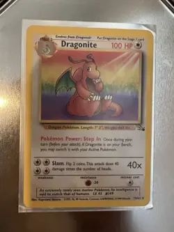 Rare 1st Edition Rainbow Dragonite Pokemon Card In Great Condition - Image 2