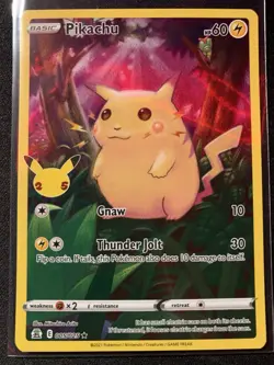 Pokemon TCG Celebrations Pikachu Holo Card 5/25 Rare - Image 1
