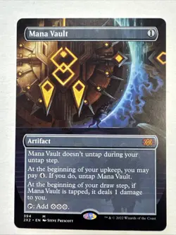 MTG English Mana Vault (Borderless) LP Normal Double Masters 2022 - Image 1