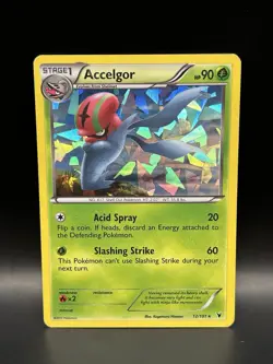 Cracked Ice Holo Accelgor 12/101 - Pokemon Noble Victories Card - DMG - Image 1