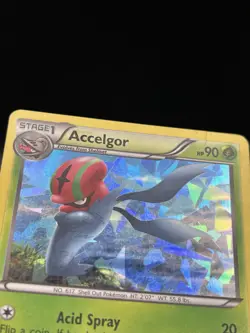 Cracked Ice Holo Accelgor 12/101 - Pokemon Noble Victories Card - DMG - Image 2