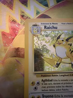 Spanish Holo Raichu Base Set 14/102 Pokemon Card HOLOGRAPHIC RARE WOTC 1999 Mp - Image 3