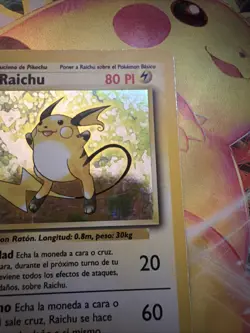 Spanish Holo Raichu Base Set 14/102 Pokemon Card HOLOGRAPHIC RARE WOTC 1999 Mp - Image 4