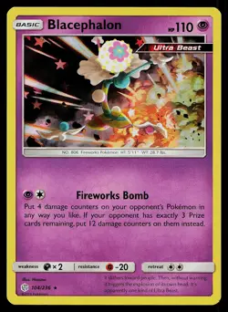 Pokemon Card Cosmic Eclipse Blacephalon 104/236 Rare Holo - Image 1