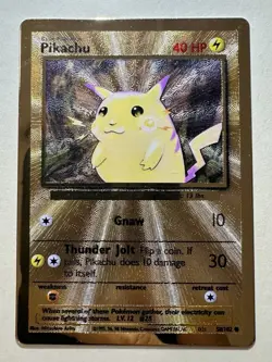 Pikachu 58/102 Gold Metal Card: Celebrations 25th Anniversary - Image 1