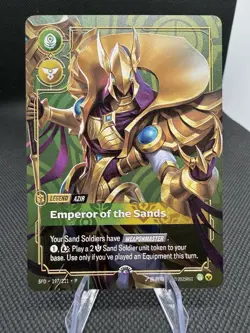 Riftbound METAL Card Azir - Emperor Of The Sands Vegas Prize Wall Exclusive - Image 1