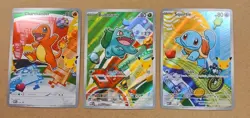 Pokemon First Partner Illustration Kanto GEN 1 Starters Bulbasaur Squirtle Char - Image 1