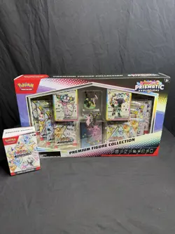 Pokemon Prismatic Evolutions Bundle – 2x Premium Figure + 2x Booster Packs - Image 1