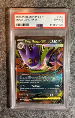 POKEMON TCG PSA 8 Mega Gengar EX 056 PHANTASMAL FLAMES - Image 1