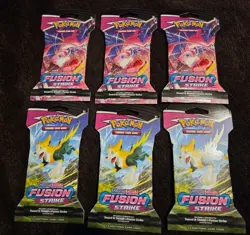 Pokemon TCG - X6 Fusion Strike Sleeved Booster Pack - New Sealed - Image 1