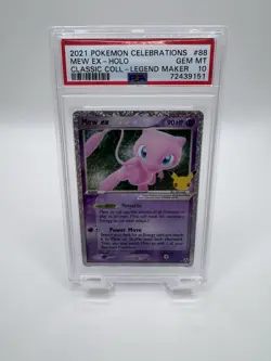 Mew ex 88/92 PSA 10 - Ultra Rare Celebrations Pokemon - Image 1
