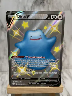 Pokemon Ditto v Shiny Holo Rare Shining Fates Vault #SV118/SV122 NM - Image 1