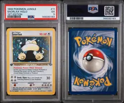 1999 Pokemon Jungle 1st Edition #11 Snorlax HOLO RARE PSA 5 EX - Image 3