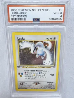 First Edition NEO GENESIS LUGIA Holo Rare 1st Edition #9 PSA 4 Pokemon WOTC 2000 - Image 3