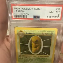 1999 Kakuna #33/102 Shadowless 1st Edition Pokemon Game Base Set PSA 8 NM-MT - Image 2