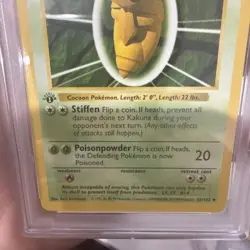 1999 Kakuna #33/102 Shadowless 1st Edition Pokemon Game Base Set PSA 8 NM-MT - Image 4